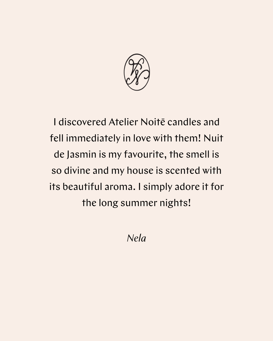 Atelier Noitē Nuit de Jasmin Candle — jasmine, tuberose, ylang ylang luxury vegan candle