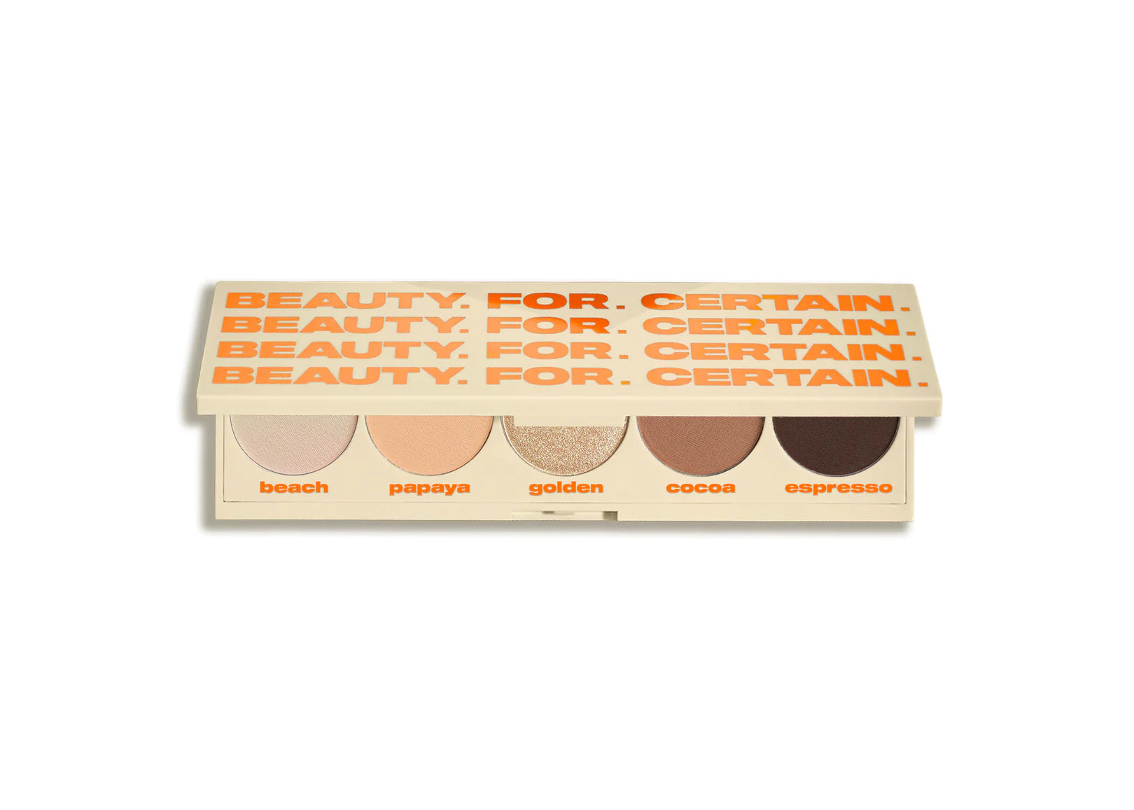 Beauty For Certain Playa to Palazzo Eyeshadow Palette with 5 matte & shimmer shades for day-to-night looks