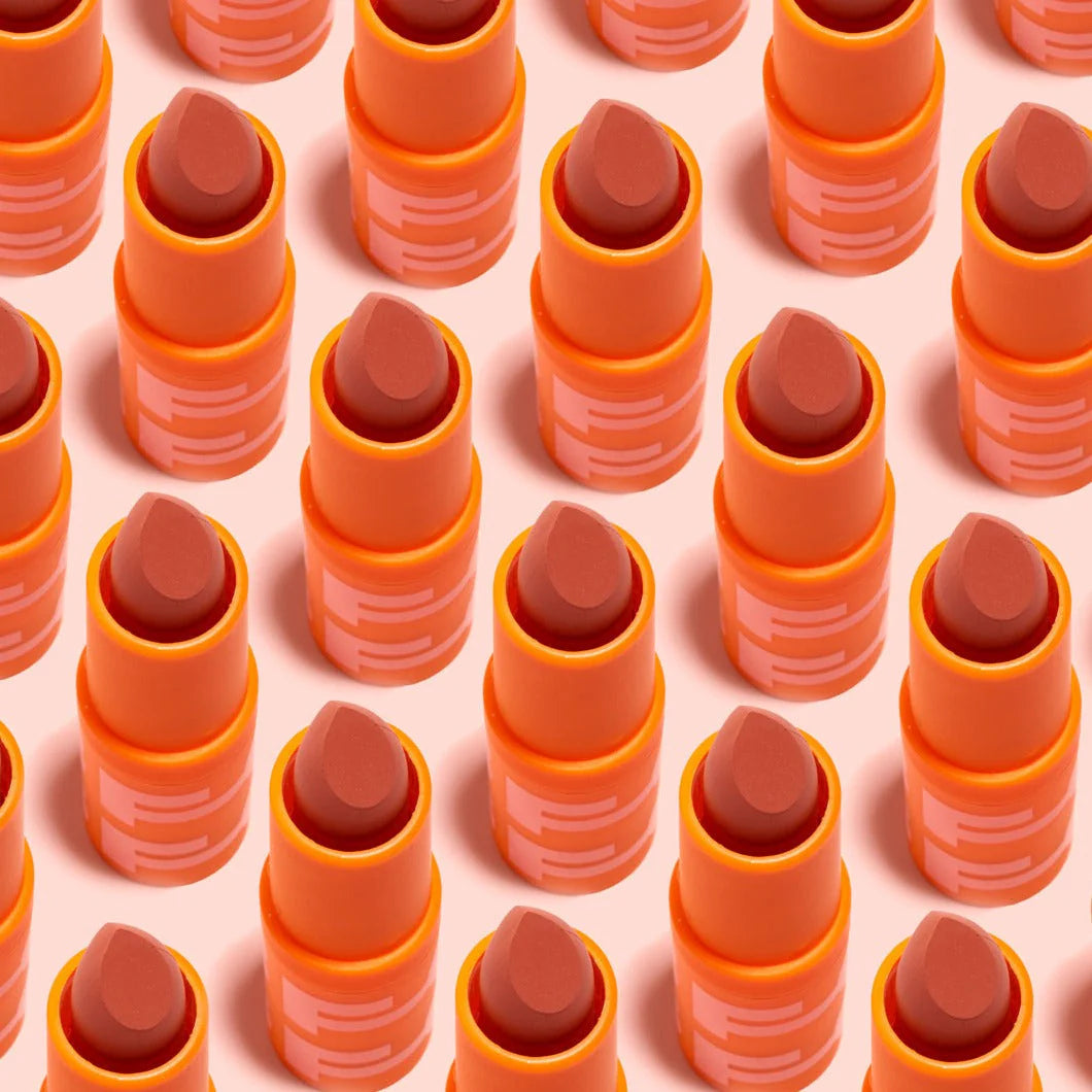 Beauty For Certain Deluxe Lipstick #55 – vibrant coral matte lipstick with velvet finish