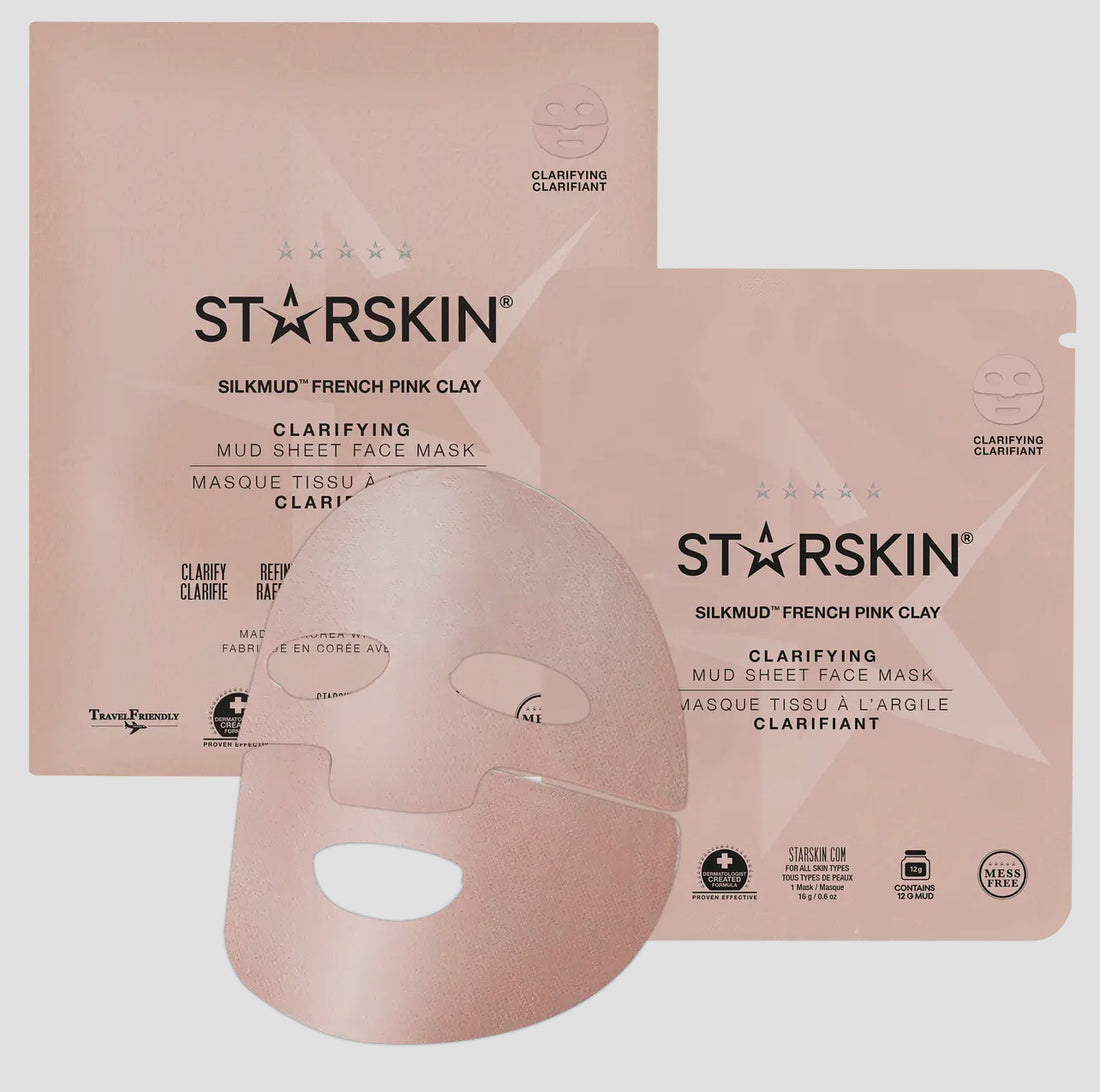 STARSKIN Silkmud™ French Pink Clay Purifying Mud Sheet Mask