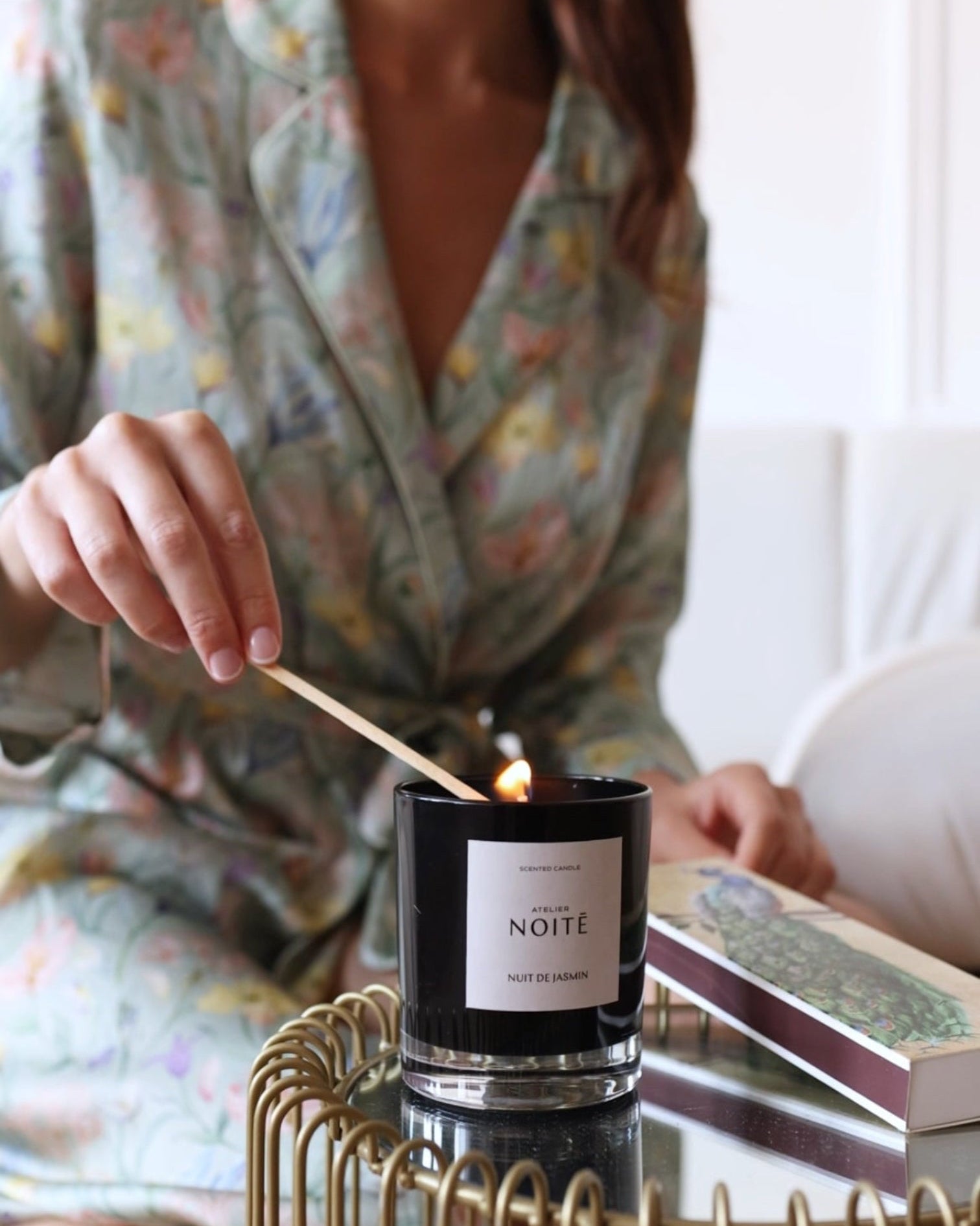 Atelier Noitē Nuit de Jasmin Candle — jasmine, tuberose, ylang ylang luxury vegan candle