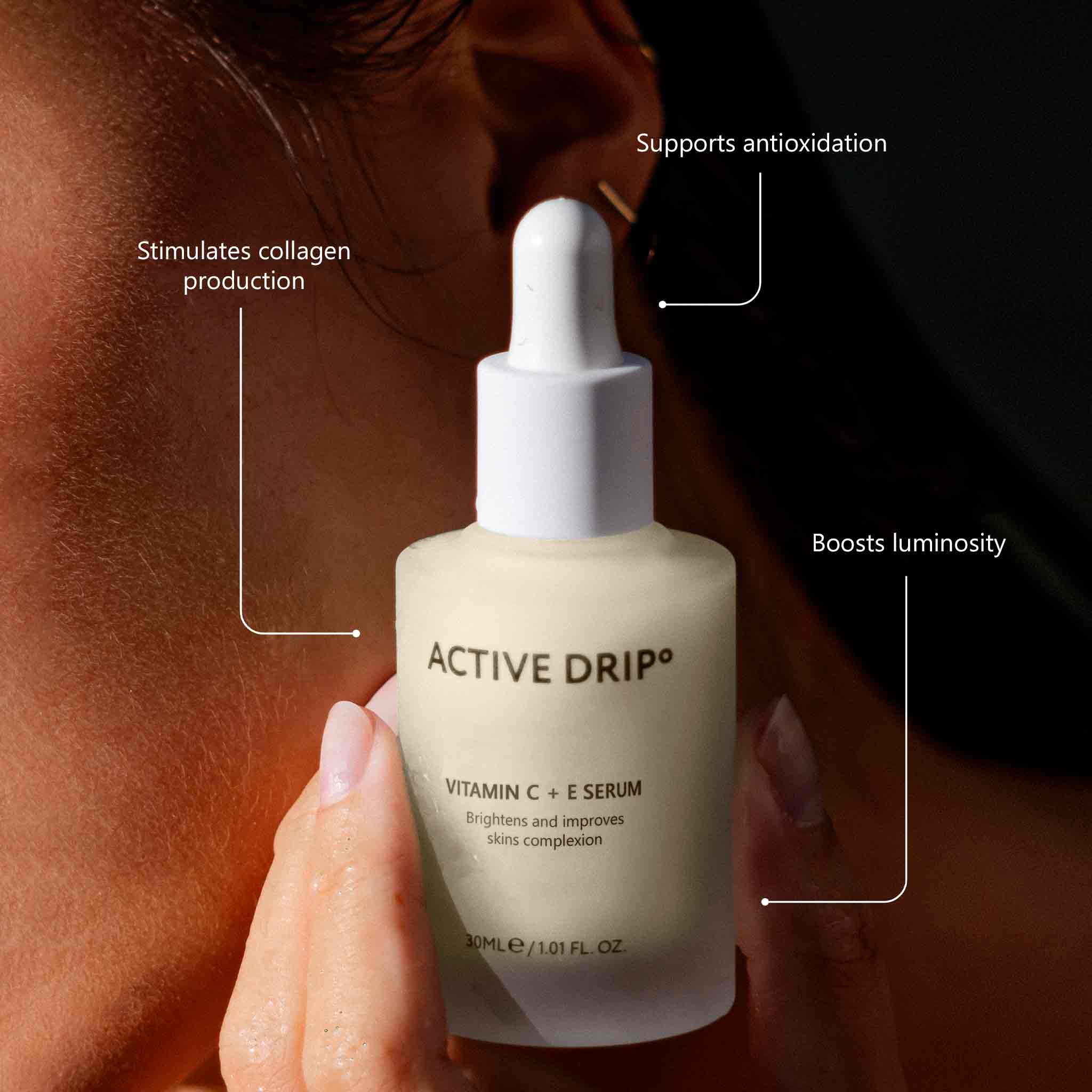 Brightening Vitamin C and E serum for radiant skin and antioxidant protection