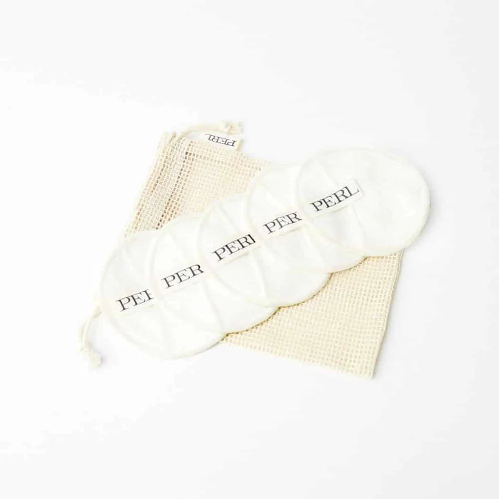 PERL Reusable Bamboo Cleansing Pads for gentle eco-friendly makeup removal