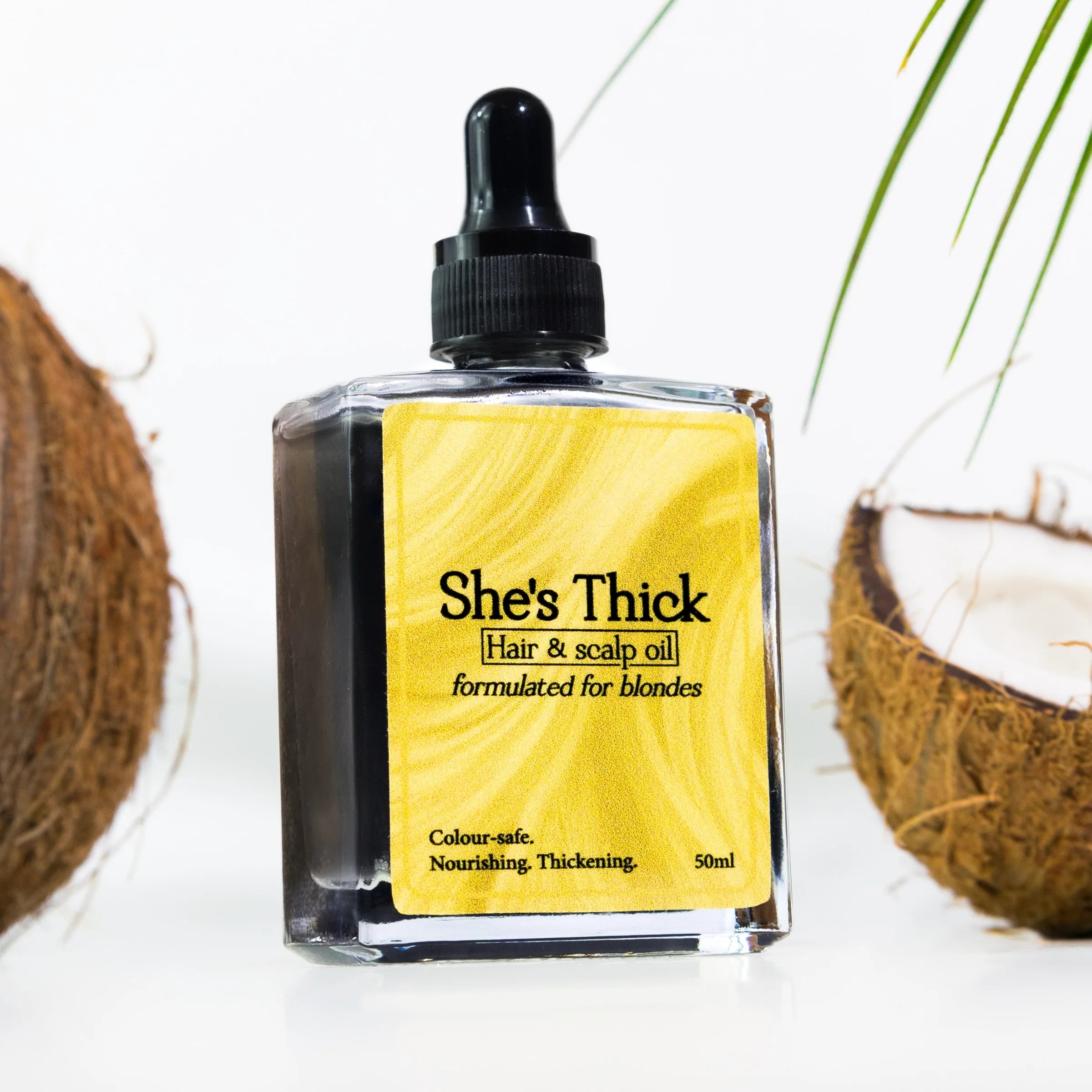 She’s Thick Hair Growth & Repair Oil for Blondes – organic colour-safe treatment to boost growth and repair damage
