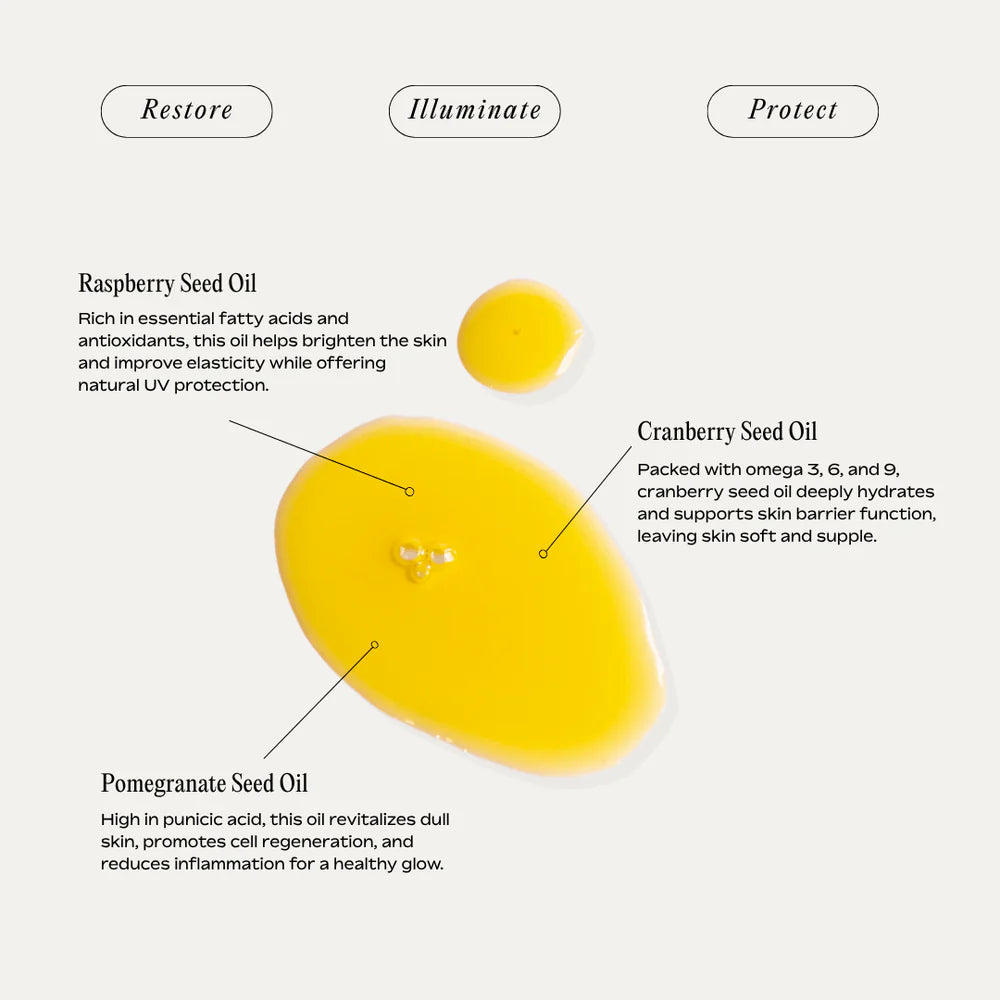 Illuminating Mask Oil Refill — hydrating facial oil with raspberry, cranberry & pomegranate