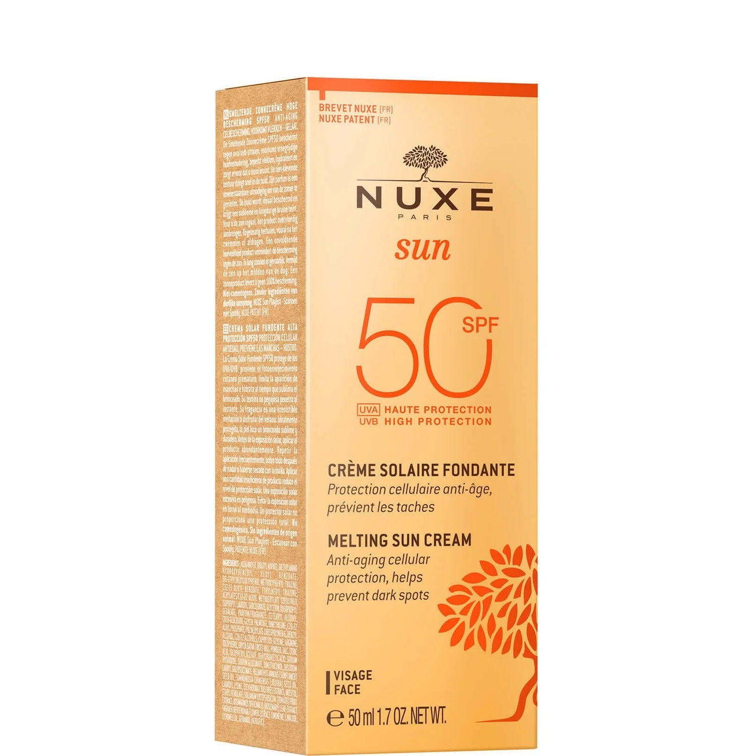 NUXE Sun High Protection Fondant Cream for Face SPF 50 50ml