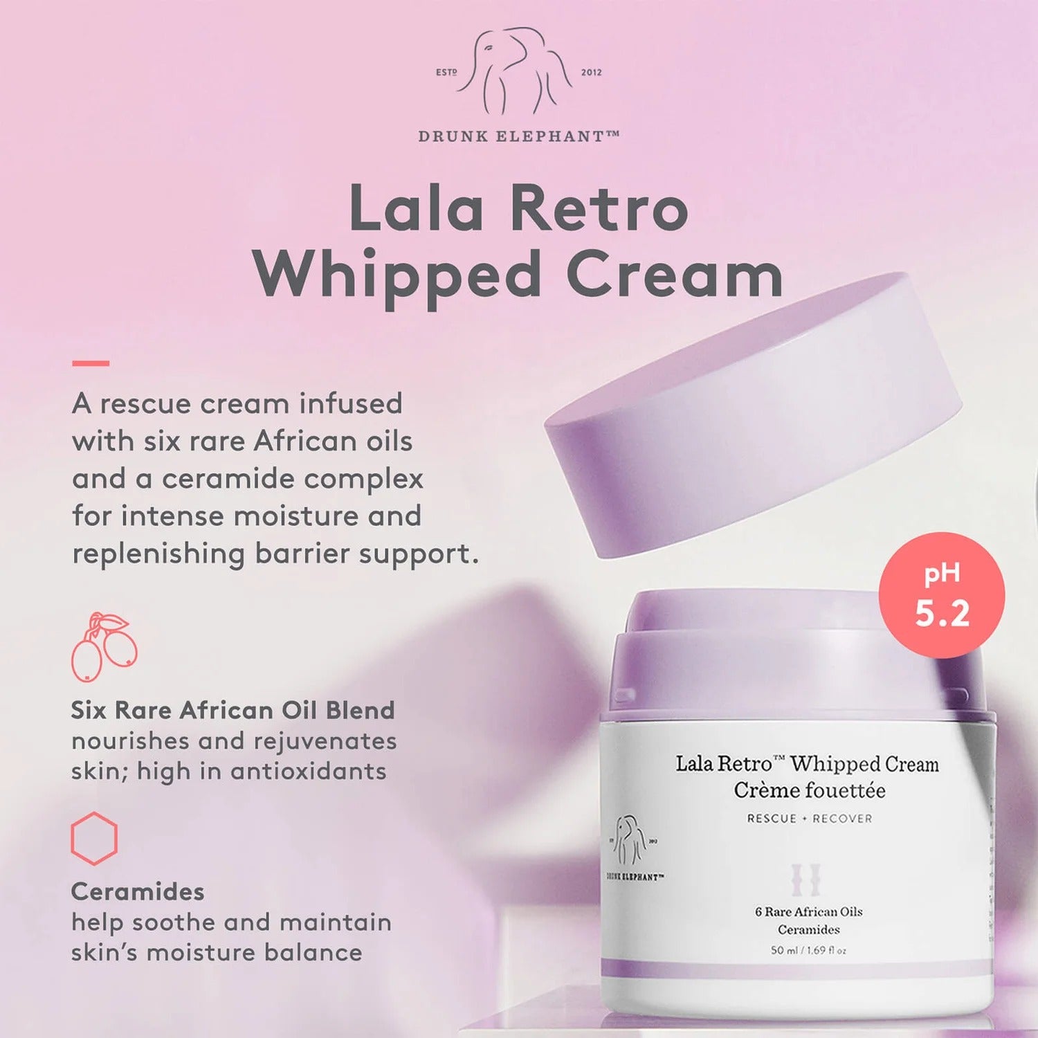 Drunk Elephant Lala Retro Whipped Cream 50ml