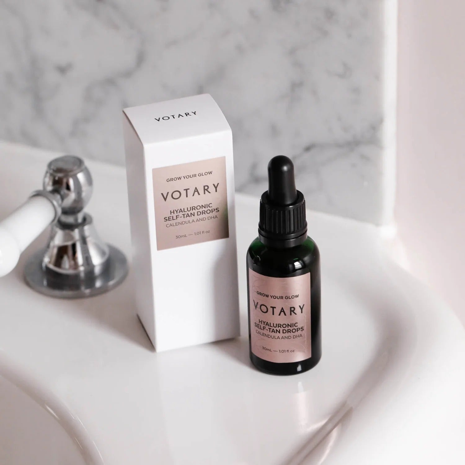 Votary Hyaluronic Self-Tan Drops with Calendula and DHA 30ml