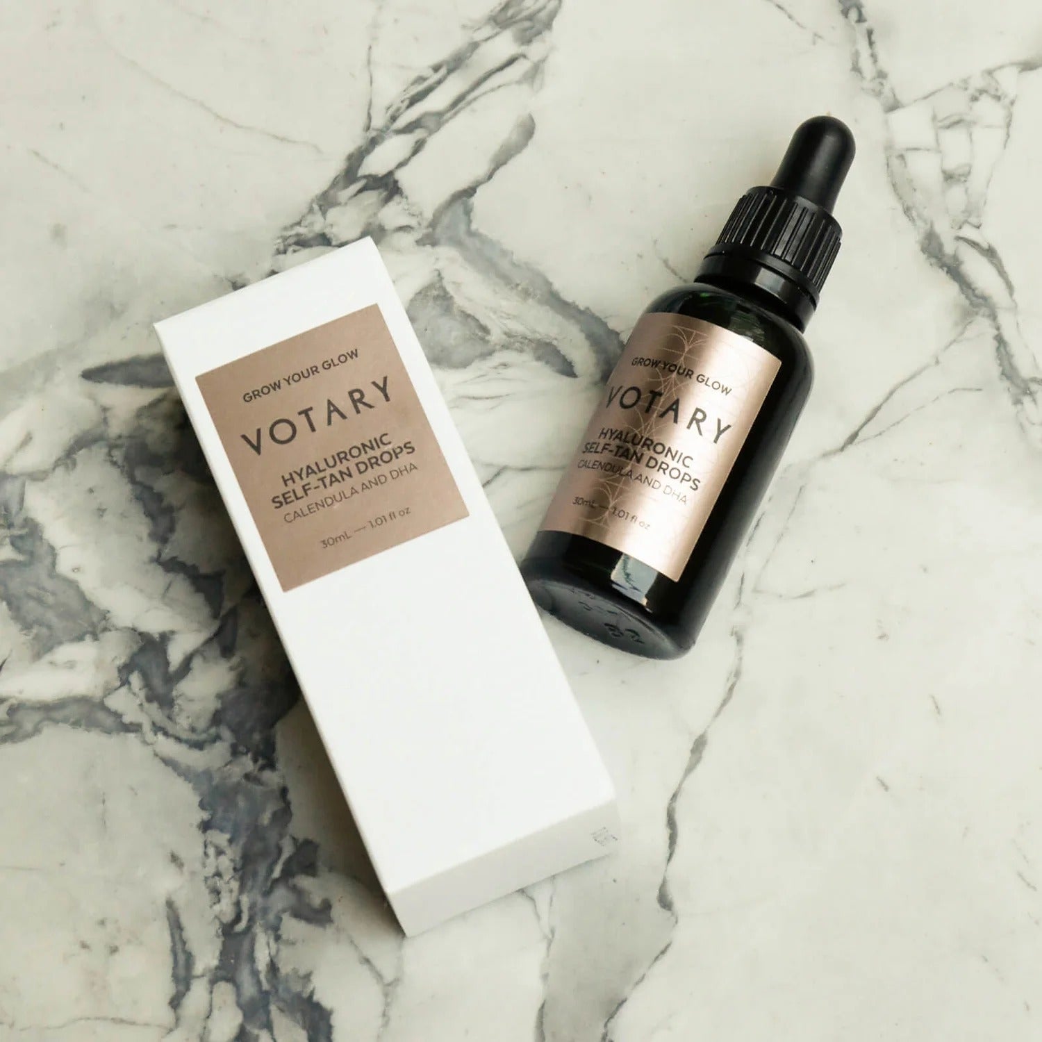 Votary Hyaluronic Self-Tan Drops with Calendula and DHA 30ml