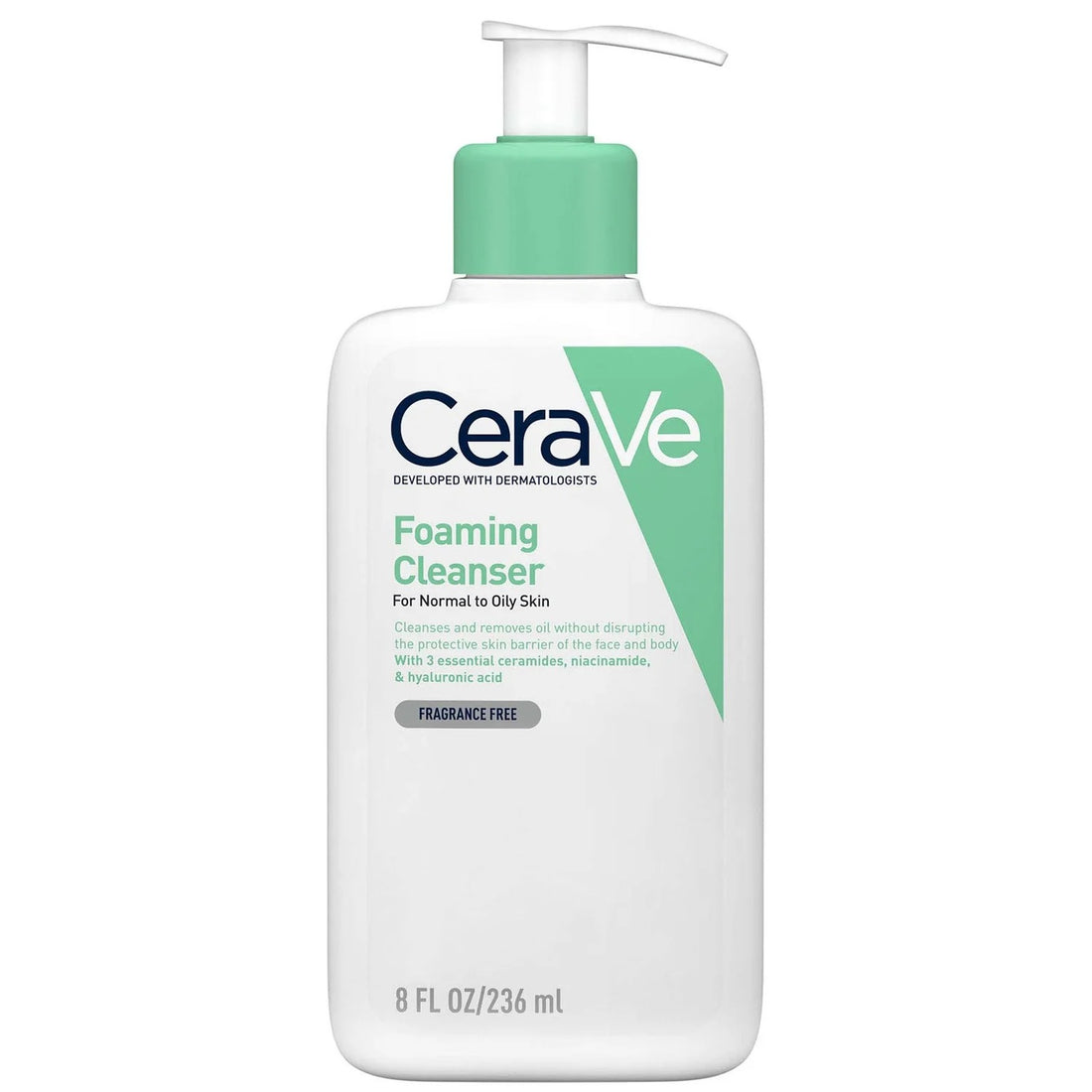 CeraVe Foaming Cleanser with Niacinamide for Normal to Oily Skin