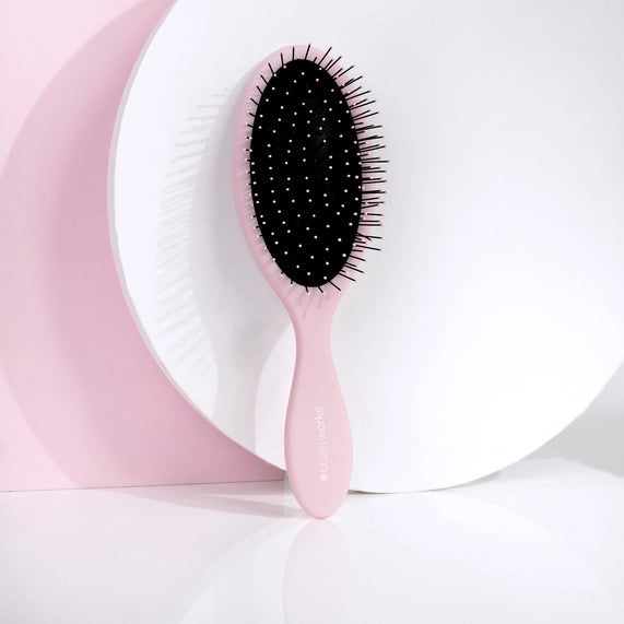 Brushworks Professional Oval Detangling Hairbrush - Pink