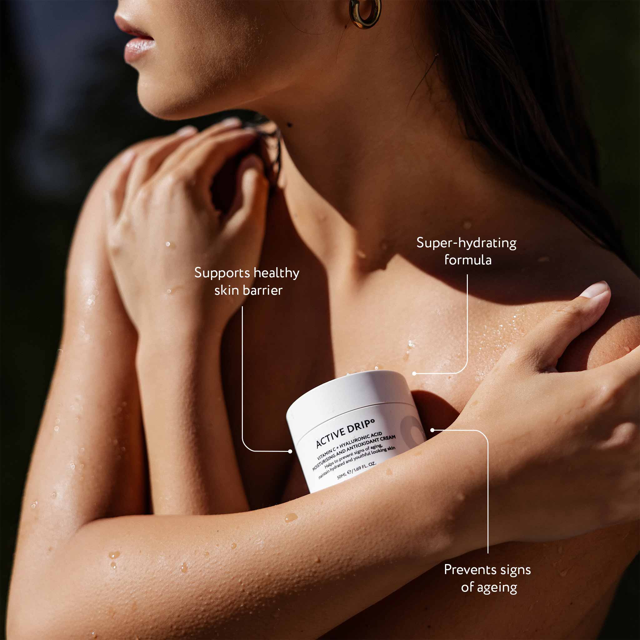Lightweight hydrating moisturizer for all skin types with barrier-repair and anti-aging benefits
