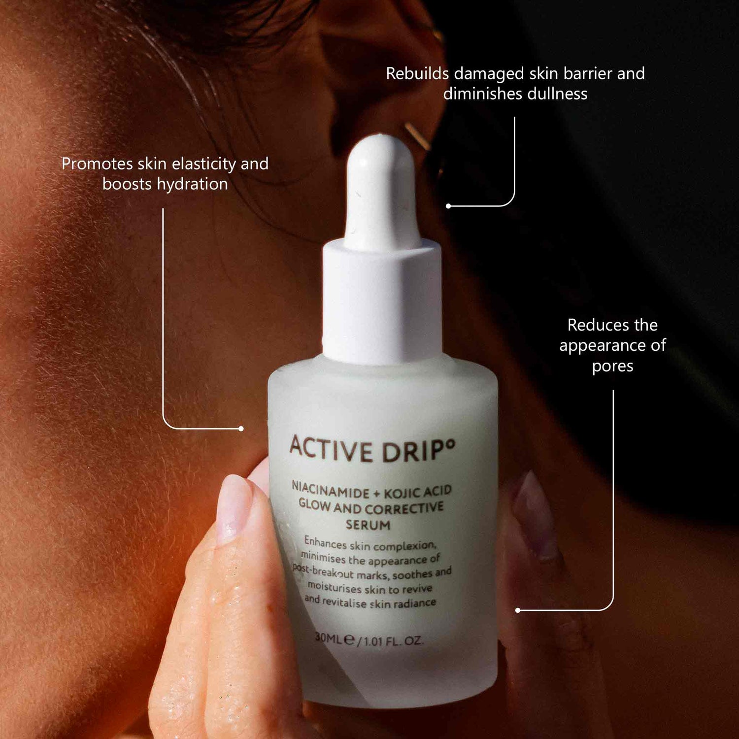 Active Drip | Niacinamide + Kojic Acid Glow And Corrective Serum 30ml