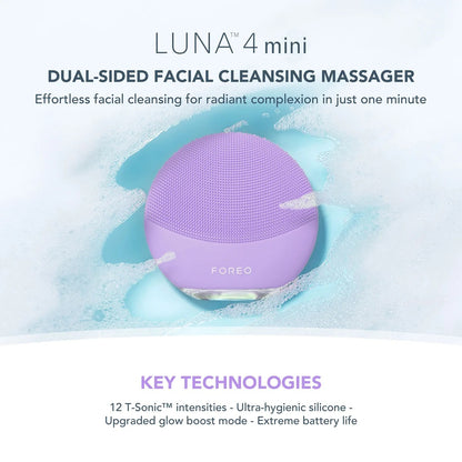 Foreo Luna 4 mini Smart 2-Zone Facial Cleansing Device for All Skin Types