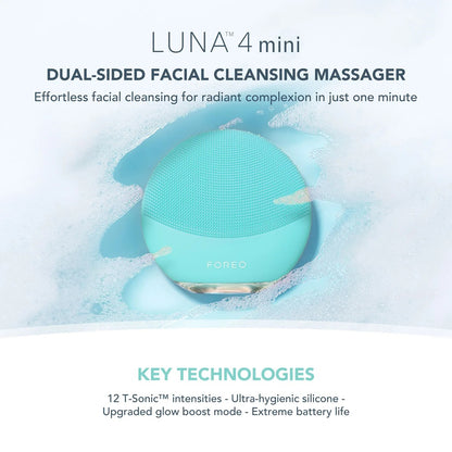 Foreo Luna 4 mini Smart 2-Zone Facial Cleansing Device for All Skin Types