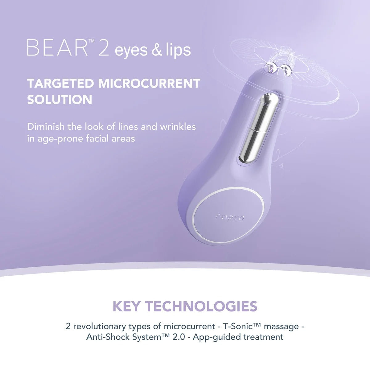 Foreo Bear 2 Facial Toning Device for Eyes and Lips