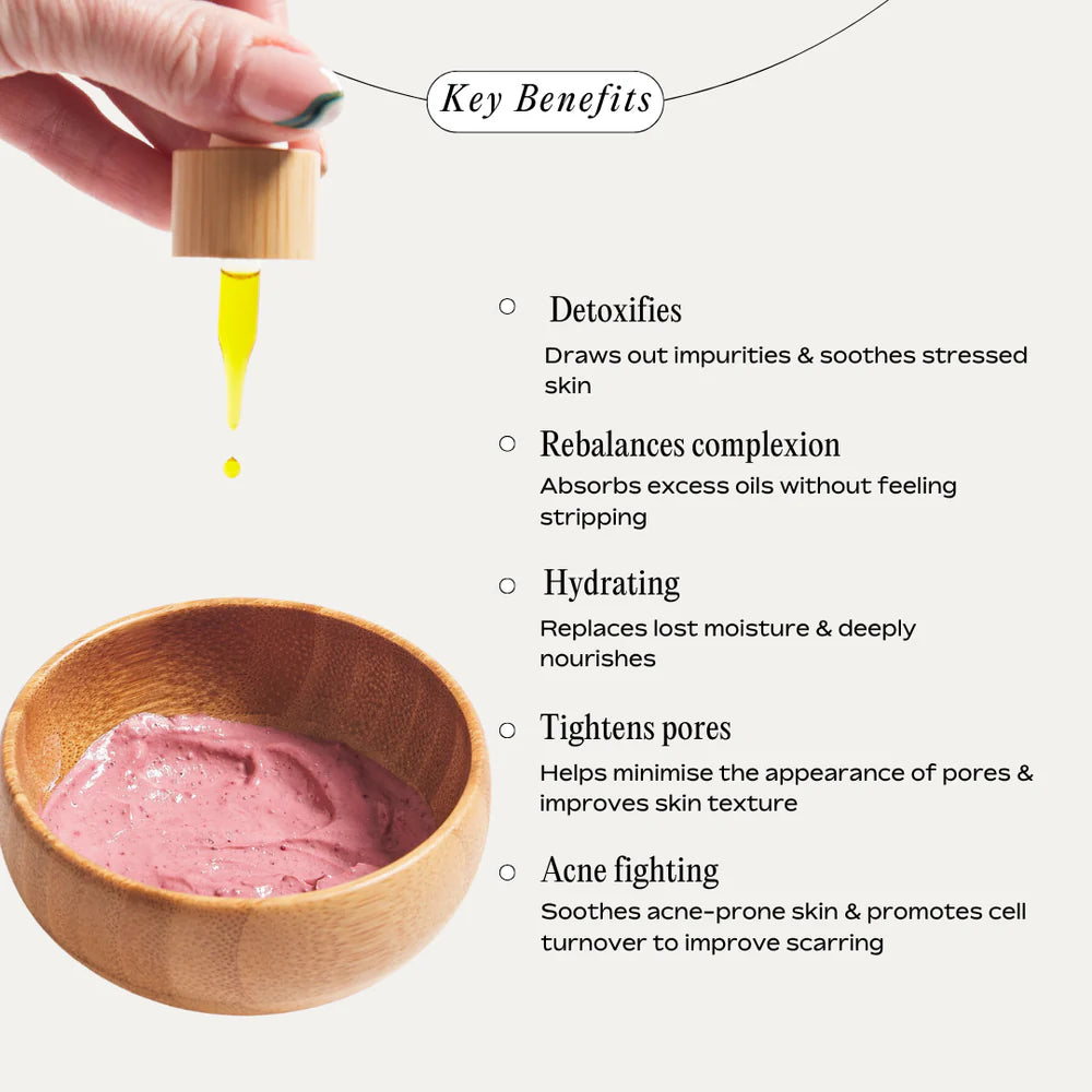 British Pink Clay Mask Refill — brightening detox clay treatment with pearl and elderberry